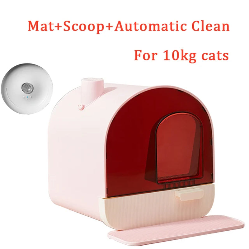 LMZOE 65L Automatic Cat Toilet Supplies Smart Pet Self Cleaning Large Litter Box for Cats Tuya APP Control English Version