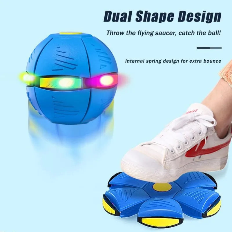 Dog Toys Ball with Lights, Interactive Dog Toys Pet Toy Flying Saucer Ball, UFO Magic Ball Flying Saucer Ball Dog Toy