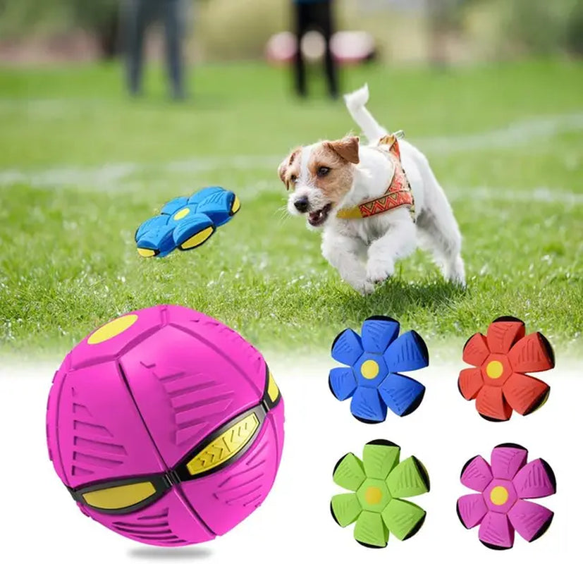 Dog Toys Ball with Lights, Interactive Dog Toys Pet Toy Flying Saucer Ball, UFO Magic Ball Flying Saucer Ball Dog Toy