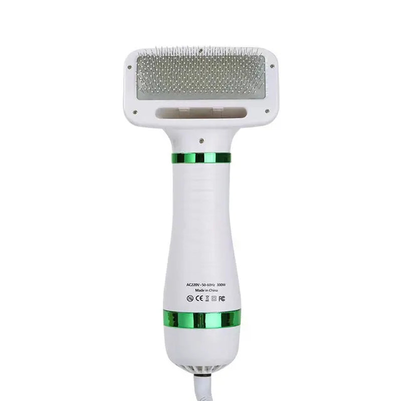Pet Hair Dryer 2 with Slicker Brush Grooming for Cat and Dog Brush Professional Home Grooming Furry Drying Portable Dog Blower