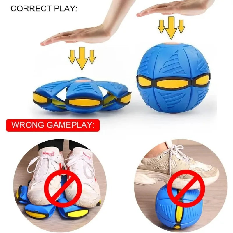 Dog Toys Ball with Lights, Interactive Dog Toys Pet Toy Flying Saucer Ball, UFO Magic Ball Flying Saucer Ball Dog Toy