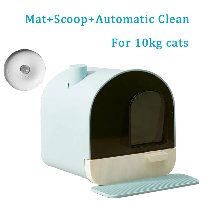 LMZOE 65L Automatic Cat Toilet Supplies Smart Pet Self Cleaning Large Litter Box for Cats Tuya APP Control English Version